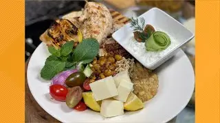 Tasting Olivia's colorful Chicken Quinoa Bowl