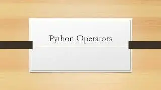 Python Operators