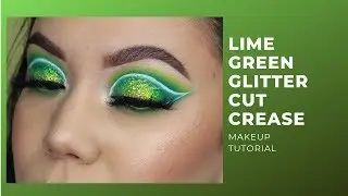 Green Glitter Cut Crease Makeup Tutorial