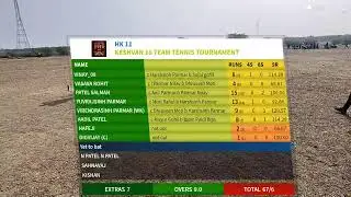 HK 11 vs MAHADEV 11 Live Cricket Match | Keshvan 16 Team Tennis Tournament  Live - Lagan Grond Bharu