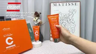 HONKLINK 6-Piece Hydrating Skincare Set with Vitamin C & Niacinamide,Face Care Kit Includes Toner