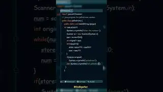 java program to check whether the number is Palindrome or not #shorts #ytshorts #coding #java