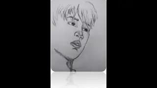 PENCIL SKETCH TUTORIAL JIMIN ll BTS PARK JINMIN ll