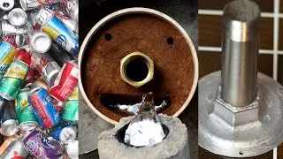 Recycling cans  to make plastic extrusion filters; aluminum casting at home