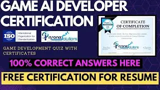Game AI Developer Certificate | Game Development Certification | Get Free Certificate in 2 minutes