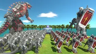 Epic Robot Battle: Mechagodzilla 2021 vs Gundam RX-78 in Animal Revolt Battle Simulator