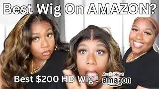 I Tried $200 Amazon HD  Highlight Closure Wig  + BEST QUICK INSTALL METHOD | UNICE