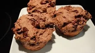 Extreme Chocolate Chip Muffins w/  Dried Cranberries
