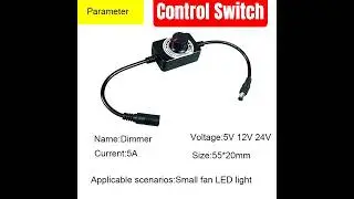 5-24V 3-in-1 Adjustable Temp/Speed/Dimming Control Switch for LED Lights, Motors & Cooling Fans #diy
