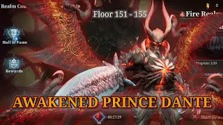 Fire Realm Floor 151 - 155 With Dante Awakened Prince | Devil May Cry Peak of Combat