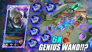 GUSION 6X GENIUS WAND VS FIVE META AND HARD TO KILL HEROES!! MUST WATCH✓