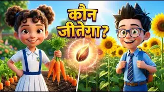 लड़का vs लड़की – कौन जीतेगा l Little Flower School Moral Story l हिंदी Kids Animation