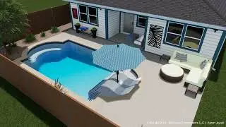 Sanctuary Drive pool  - 3D Design (Custom Pool & Outdoor Living Space) | Backyard Environments