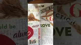 Scripture writing using magazine flip through