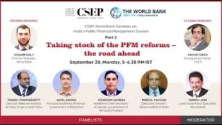 CSEP-World Bank Seminars | Taking stock of the PFM reforms &ndash; the road ahead