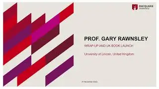 Wrap-up and UK Book launch