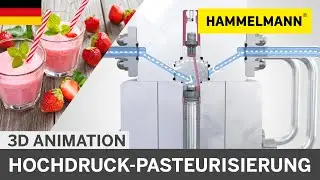Hochdruck-Pasteurisierung bei 4000 bar / 3D Animation