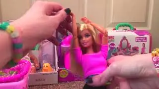 7 minutes ASMR unboxing  mini barbie dolls in the bath for baby bon