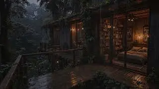 Gentle Rain Falling on a Cozy Cabin in the Woods 🌲 | Peaceful Rain Sounds for Deep Sleep