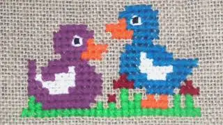 Amazing Duckling Design making by Cross Stitching || Stitching & Designing