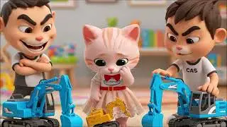 Kitten&rsquo;s Dream Toy Crane | Cat Father Works Hard for His Child | Emotional Family Story