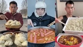 Mukbang Foodie Meat 🍖🥓 Pork Chicken 🍗 Noodles 🍜 with Chinese food #eating #pork #noodles #food 