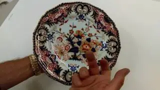 SUPERB, LAVISHLY PAINTED & GILDED EARLY-19thc. BLOOR DERBY CERAMIC DINNER PLATE.