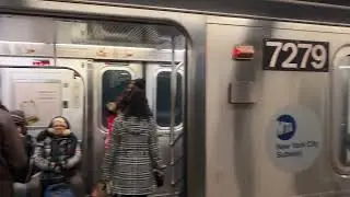 Flushing-Main Street bound R188 (7) train entering and leaving Queensboro Plaza, in Queens. #nycta