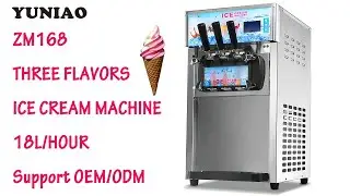 ZM168 Operation Guide for Ice Cream Machines  2+1 mix flavors 18L/h