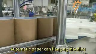 Paper can flanging machine manufacturer,automatic paper tube canister flanger equipment