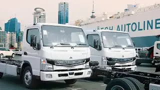 First six light-duty FUSO eCanter electric trucks arrive in New Zealand!