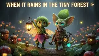 Forest Rain on Tiny Houses 🌧️ | Relaxing ASMR Fantasy World Ambience | Miniature Rain Sounds