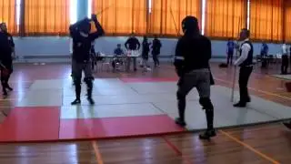 ILHG 2015 - Invitational Longsword Poule 2 - Jack Gassman vs Matt Galas