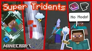 Super Tridents Enchantments Tutorial (No Mods) Minecraft PE / Bedrock