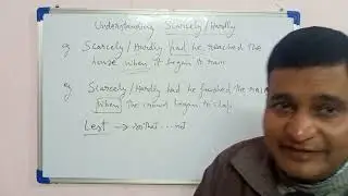 Understanding the usage of Scarcely/ Hardly and Lest