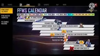 free fire new event l FFWS calendar  🔥🔥
