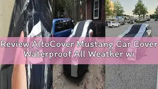 Review AltoCover Mustang Car Cover Waterproof All Weather with Silver Strip Design, Custom Fit for F