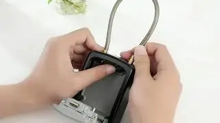 Iron Lock Cable Shackle Portable Key Lock Box for Keys 4 Digit Combination Indoor Outdoor Waterproof