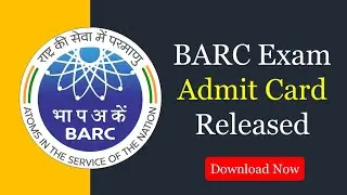 BARC Admit Card Out #Barc 2021 #Admit Card