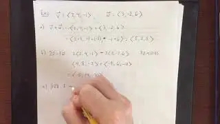 Examples of vector operations in three dimensions