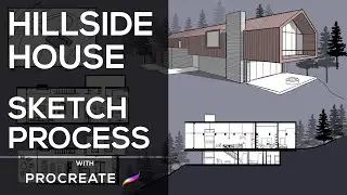 Architecture Concept Sketching: Hillside House Design Process