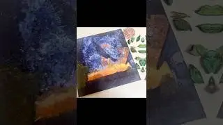 Milky way with my Rose candle ( I made in 2022 &hearts;️) with love 😌🤩#acrylicpainting #nature #candles