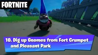 Dig up Gnomes from Fort Crumpet and Pleasant Park