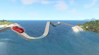 Impossible Bridge Crossing Cars Vs Deep Water | beamng drive | RISK GAME