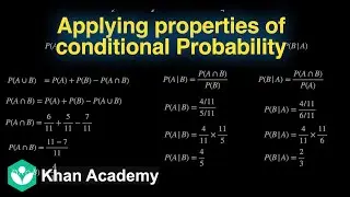 Applying properties of conditional probability[Hinglish]| Probability | Grade 12| Math| Khan Academy