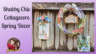 Shabby Chic Cottagecore Spring DIY - Wreath, Easter Eggs and Wall Art - Plaid Collaboration