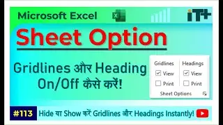 Excel Sheet Options Tutorial | Show/Hide Gridlines & Headings