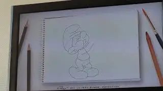 Dessiner le schtroumpf musicien