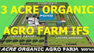 3 ACRE ORGANIC AGRO FARM MODEL INTEGRATED FARMING SYSTEM IFS 3D SKETCHUP MODEL BY @mohammed organic