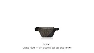 Mau Jual Tas Branded Second? Fendi Glazed Fabric FF 1974 Diagonal Belt Bag Black Brownmp4